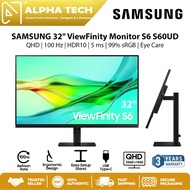 SAMSUNG 32" ViewFinity Monitor S6 S60UD QHD LS32D604UAEXXS - QHD | 100 Hz | HDR10 | 5 ms | 99% sRGB 