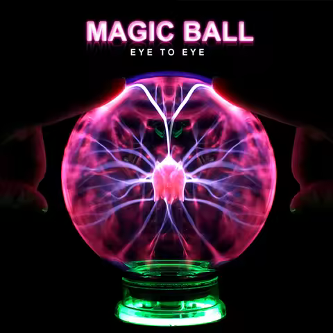 Novelty Magic Plasma Ball Light 3/4/5/6 Inch Night Light Christmas Kids Gift Glass Plasma Lamp Party