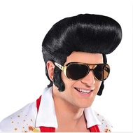 European American Rock Men's Wig Presley Elvis Same Style Wig Concert Concert Party Wig Party Hats &