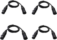 JUNMAN 6.56ft 2 Meters 3 Pin XLR DMX Cable Male to Female For Stage Lighting Audio Disco DJ Light 4 