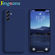 Jingsanc Vỏ Silicone lỏng mềm cạnh thẳng vuông thời trang vỏ điện thoại cho Samsung Galaxy M34 5G/M1