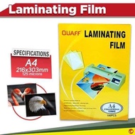 QUAFF LAMINATING FILM A4(216x303mm Size / 125 Microns/100 pcs