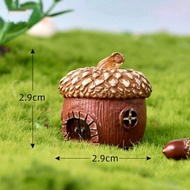 Mini Pine Cone House Fairy Garden Landscape Model Diorama Dollhouse Ornament