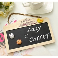 zakka Daily Groceries Country Style Hand-Made Hanging Log Frame Blackboard Double-Sided Whiteboard W