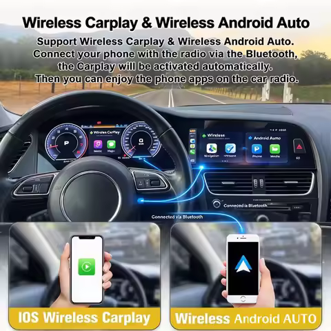 Android Car Dual Screen Carplay For Audi A4 A5 S4 S5 B8 GPS Navigation Auto Stereo Head Unit Multime
