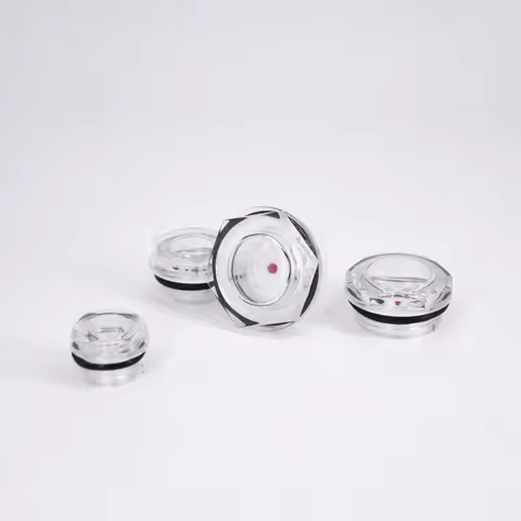 G 3/8" 1/2" 3/4" 1" BSP M16-M60 Metric Male Plastic Oil Level Sight Glass Window Hex Head For Air Co