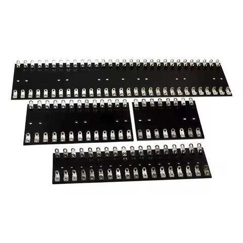 Double-Row U-Shaped Tinned Copper Terminal Strips, Black Circuit Board, For Wiring Vintage Hi-Fi Tub