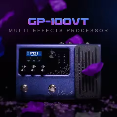 Valeton GP-100/100VT Multi Guitar Effects Processor 140 Built in Effects Looper Multi Language Expre