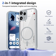 For Nothing Phone 3A Lite 5G Transparent Frosted Skin-friendly with Magnetic Ring Case For Nothing P