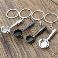WXDX.TH Coffee Keychain, Metal  Moka Pitcher Keyring, Retro Mini Size Barista Keychain Barista Gift