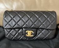 Chanel mini flap 黑色 CF20 金球