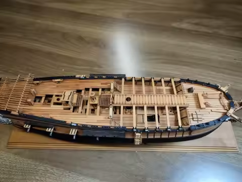 FULL RIB POF sailboat 1:96 La Salamandre full interior wood ship kit