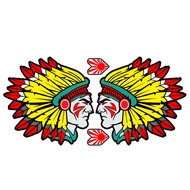 Red Indian Sticker For Truck Glass Size 44 x 44 cm. Left-Right 1 Pair Car Sticker