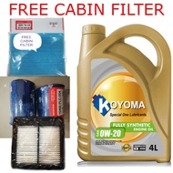 HONDA CRZ AIR FILTER + OIL FILTER + KOYOMA 0W20 FULLY SYNTHETIC ENGINE OIL fc