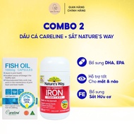Nature's Way Careline DHA and Iron Combo - Supports Supplementing DHA, EPA and Iron for Pregnant Mot