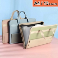 Portable Expanding File A4 Document Bag 13-layers Accordion File Organizer Paper Holder Oxford Fabri