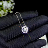 pouring shiny moisanite gemstone necklace women silver necklace jewelry 925 sterling silver birthday
