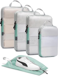 Alameda 5-piece set Compression Packing Cubes Travel - See Through Mesh Packing Cubes for Suitcases 