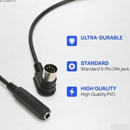BACKSTREET4FZS Sound Adapter Cable, 6.35mm 90 Degree 6.35mm to MIDI 5 Pin Cable, Universal 30cm/11.8