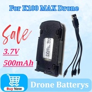 For K100 MAX Drone Battery 3.7V 500mAh Battery for K100 MAX Drone Screen Drone Charging Cable Access