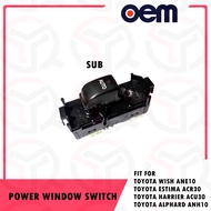 TOYOTA WISH ZNE10 HARRIER ACU30 CAMRY ACV30 ESTIMA ACR30 ALPHARD ANH10 POWER WINDOW SWITCH (SINGLE /