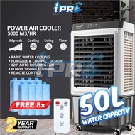 𝐈𝐏𝐑𝐎 Portable Air Cooler 40L / 50L Water Tank HIGH Powerful Aircond 3 Speed Aircond Cooling Fan  Air