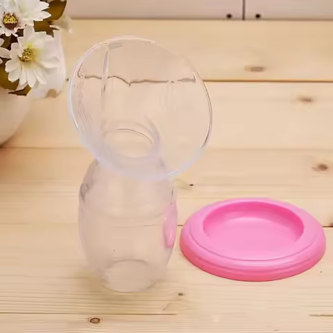 Manual Breast Silicone Anti Spills Breastpump Breastmilk Collector Cup for Newborn Baby Girls Boys B
