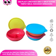 GBU PLAST LUNCH BOX AIKO 3 SEKAT KOTAK TEMPAT BEKAL MAKANAN SERBAGUNA