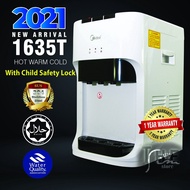 Midea Mild Alkaline Water Dispenser Hot Normal Cold Model: 1635 With 4 Halal Korea WATER Q Filter