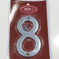 Chrome Brass house number Number 8 (Eight) for house addresses (B248)