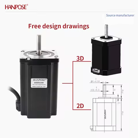 NEMA24 60HS100 stepper motor 3.5N.m 4.0A two-phase four wire 3D printing accessories motor manufactu