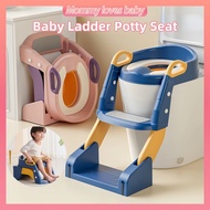 Kid Foldable Potty Seat Training Adjustable Potty Toilet Bowl with Ladder Kid Toilet Ladder Safe Pot