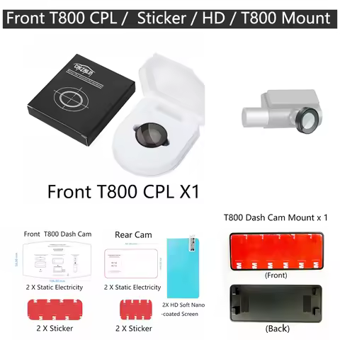 for 70mai T800 CPL filter for 70mai Rear Cam RC24 CPL Filter Reduce Glare Reflect for 70mai T800 mou
