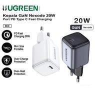 20W Charger Ugreen Nexode Gan 20W PD QC3 Charger Supports 20W Fast Charging