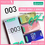 OKAMOTO 003 Series Ultra Thin Stronger Balanced Intimate Pliable Slim Fit Comfortable Lubrication Co