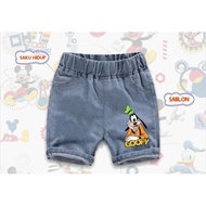 Bajjuin - Goofy Print Short Jeans 6.5 oz Jeans Material 1-16 Years