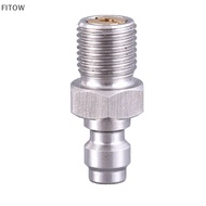 FITOW PCP Paintball Pneumatic Quick Coupler 8mm M10x1 Male Plug Adapter Fitg 1/8NPT FEE