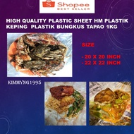 Plastic Borong Tapao 1kg HM Plastic Sheet HM Plastik Keping Plastik Bungkus Tapao 20x20 22x22 Take A