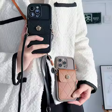 Crossbody Strap Lanyard Wallet Card Phone Case For OPPO Reno 13 12 11 10 8 9 7 6 5 4 Lite 3 Pro 8T 8