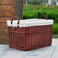 Bakul Penyimpanan Rotan dengan Lapik Kain, Bakul Rotan, Bakul Penyimpanan Rotan, Bakul Buluh, Bakul 