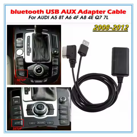 AMI MMI 2G/5.0 Wireless Bluetooth Car Adapter USB AUX Receiver Music Interface Cable for Audi A4L/A5