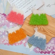 DIY材料包 編織 四季。富士山造型菜瓜布/洗碗刷 可完成四件作品