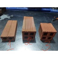 6 4-hole pipe bricks - 2-hole card bricks - eyelash bricks (half piece)