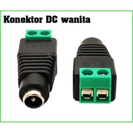 Adaptor daya 12 Volt 5 Amp Adaptor 12v 5A (DC 5.5 x 2.5mm) Ditambah Konektor Kabel Listrik AC Konektor DC Wanita