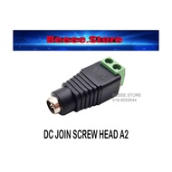 DC JOIN SCREW HEAD CONNECTOR A2 ( MALE TYPE ) DC JACK FOR DC POWER SUPPLY CONNECTOR
