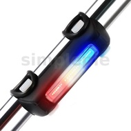 Bike Lights Ultra Bright Cycling Lights USB Rechargeable Bicycle Tail Light Red/Blue/White 7 Light Modes for road bike and Mount