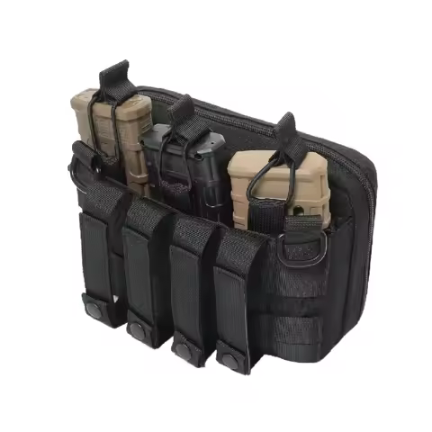Tactical Mag Admin Pouch, Molle Utility Tool Pouch Medical EMT Organizer with Triple Stacker Magazin