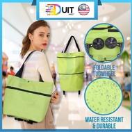 Duitmali Beg Troli Pasar Beroda Angkat Barang Barang Troli Beg Portable Foldable Eco Bags Shopping T