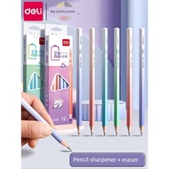 colour pencil pensil warna Deli High-Appearance Gradient Color 2B Eraser Pencil