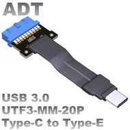 USB3.0 Interface Extension Adapter Cable type-c to 19P/20P Motherboard Front Blue Interface Rear ADT